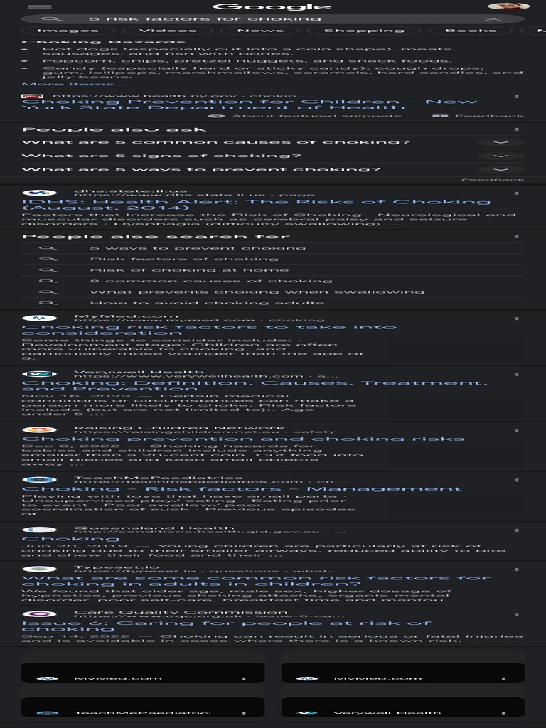 5 Risk Factors for Choking Google Search PDF Medicine Medical Specialties