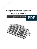 Programmable Keyboard Series 8031 S: Operation Manual