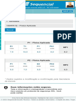 NOTAS PARCIAIS - Portal Do Aluno - Sequencial