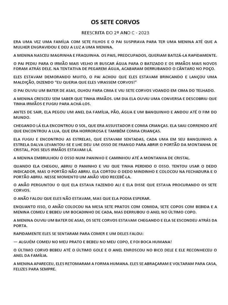 Os Sete Corvos | PDF