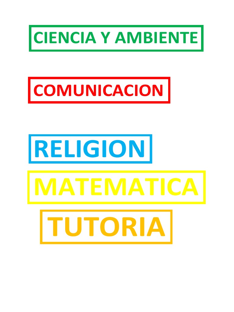 Nombres de Cuadernos | PDF