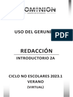 Redacción - Introductorio 2A - Uso Del Gerundio - Clase