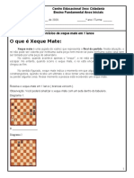 Atividade de Xadrez - Lista de Exercicio de Xeque Mate em 1 Lance - 13-04 À 17-04 PDF