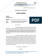 Carta Notarial N 002-2020, Comunico Resolución de Contrato