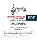 Neshkoro Community Choir Sign - 7-15-23