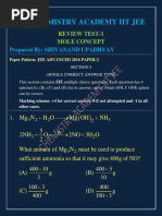 Mole Concept Review Test-1 - 27-06