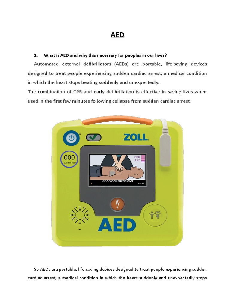 AED Design | PDF | Cardiopulmonary Resuscitation | Cardiac Arrest