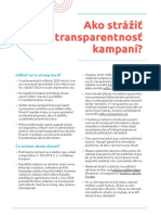 Ako Strážiť Transparentnosť Kampaní?
