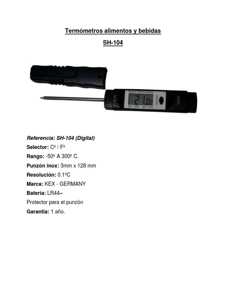 Ficha Tecnica Sh-104 | PDF