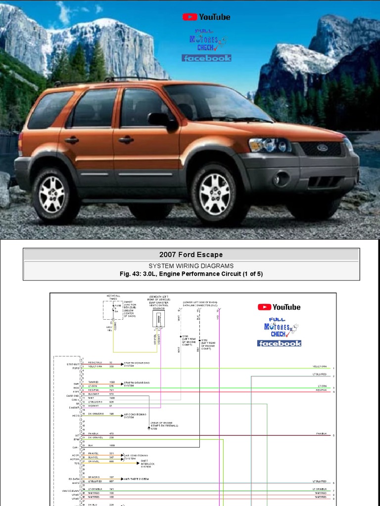 2007 Ford Escape 3.0l PCM - Full Motores Check | PDF