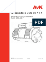 Alternador AVK - DSG 86 K1-4 Instalacion Servicio y Mantenimiento