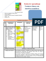 1° Sesión Día 1 Com Leemos Rimas Con Nuestros Nombres Unidad 5 Semana 1