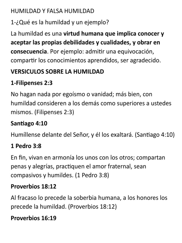 Humildad vs. Falsa Humildad | PDF | Amor | Gracia divina