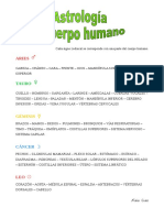 Astrología y Cuerpo Humano