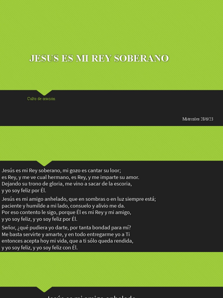 Jesus Es Mi Rey Soberano | PDF