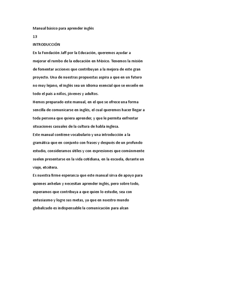 Manual Básico para Aprender Inglés | PDF | Estudios de idiomas ...