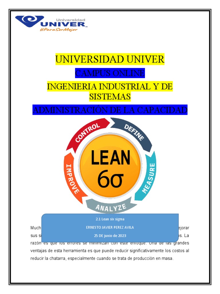 2.1 Lean Six Sigma | PDF | Six Sigma | Lean Manufacturing