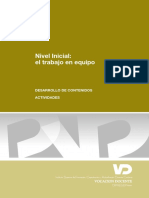 Nivel Inicial: El Trabajo en Equipo: Desarrollo de Contenidos Actividades