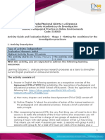 Activity Guide and Evaluation Rubric - Unit 1 - Stage 1 - Setting The Conditions For The Investigative Practicum