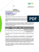 Interrupción Programada Energía EPM - Circuito R19-40 - Zona Franca Industrial de Bienes y Servicios - Evento 5365532