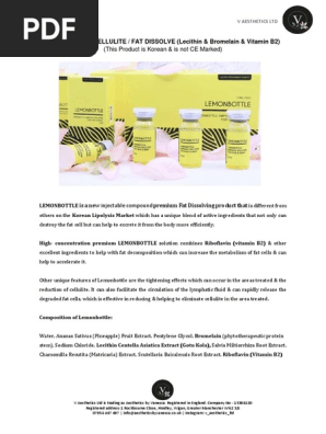 Lemon Bottle Fat Dissolving Aftercare Guide | PDF | Adipose Tissue