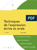 Techniques de L 39 Expression 233 Crite Et Orale