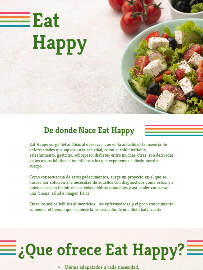 Eat A Rainbow by Slidesgo Descargar gratis PDF Dieta Alimentos