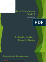 04 - Programação de Computadores - Entrada, Saída e Tipos de Dados