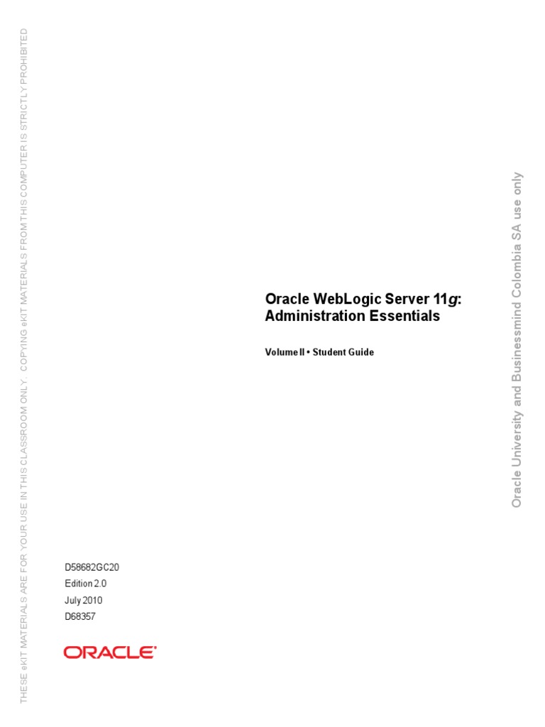 D58682GC20 sg2 PDF Command Line Interface Java (Programming Language)