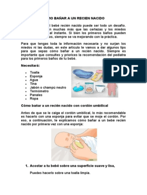 Cómo bañar a un bebe recien nacido - Cómo bañar con esponja a tu recién  nacido Antes de que se caiga - Studocu