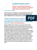 La Necesidad Del Espíritu Santo 08 de Enero 2020