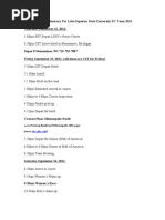 Roy Griak Itinerary 2011