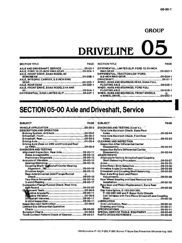 1995 FORD F250 SERVICE MANUAL PDF visual data 4