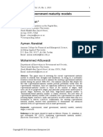 Analysinge Governmentmaturitymodels Published