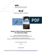 Conceptual Design of Solar Powered Airplanes for Continuous Flight2