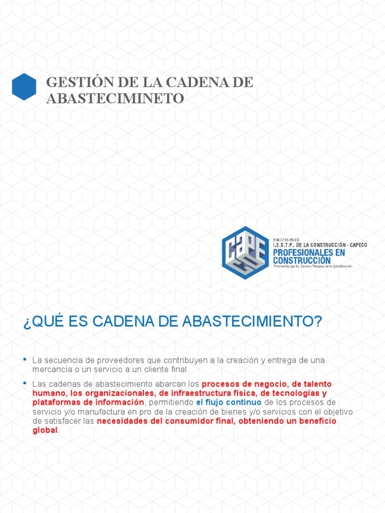 Sesión 03 Gestión de La Cadena de Abastecimiento | Descargar gratis PDF ...