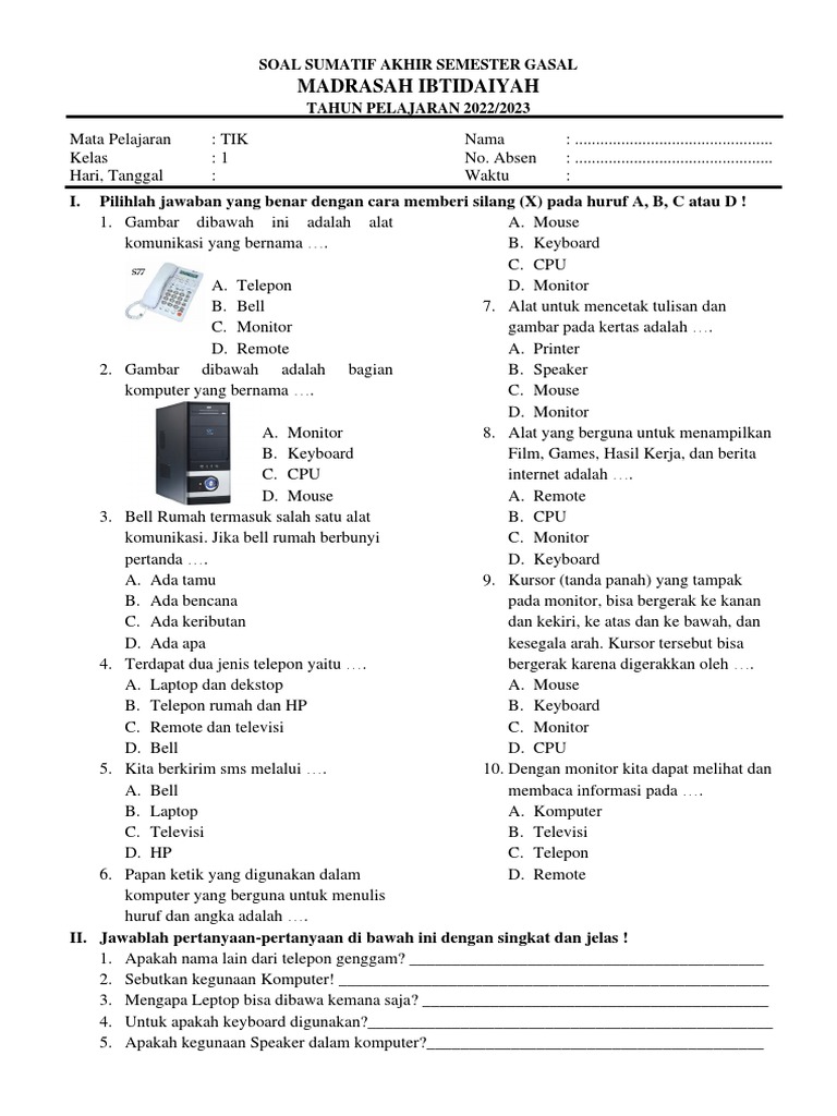 Mendalami Materi TIK Kelas XII: Soal & Kunci Jawaban