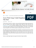 Screw Pitch Gauge Untuk Pengukuran Jarak Ulir Mur Baut