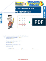 Criptogramas de Sustracción para Tercer Grado de Primaria