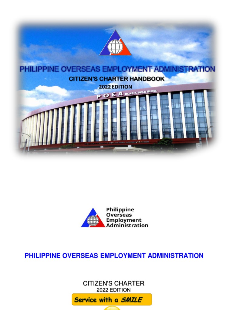 POEA Citizen's Charter Handbook 2022 | PDF | Business | Economies