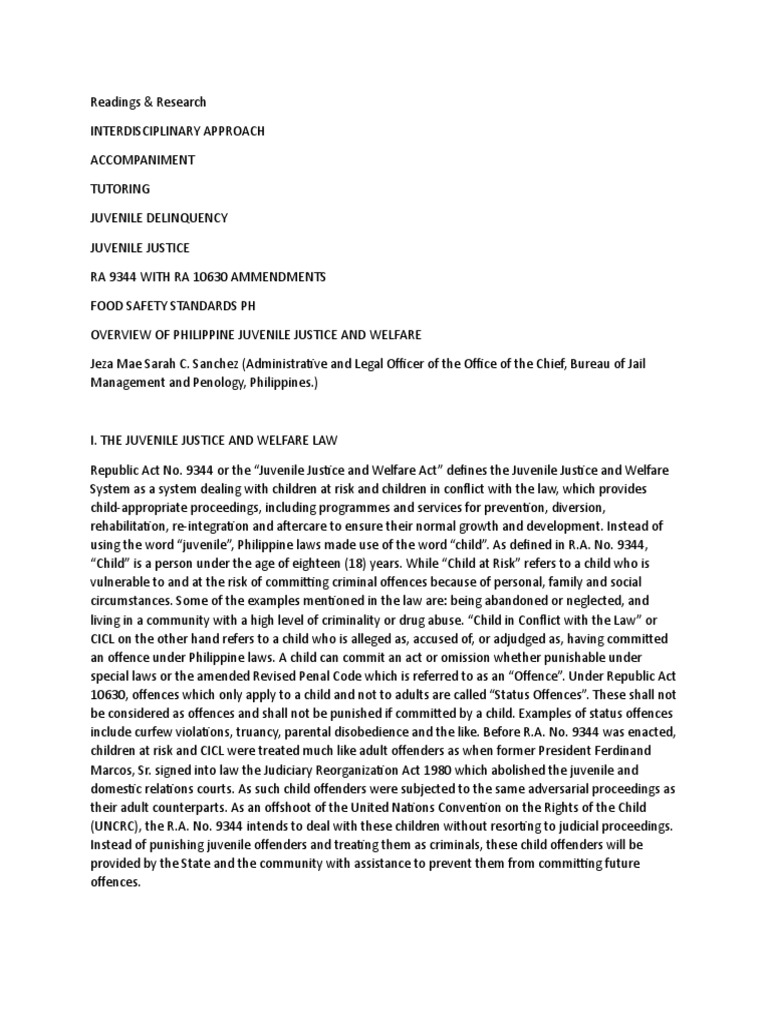 Diversion Program For Cicl PDF Juvenile Delinquency Juvenile Court