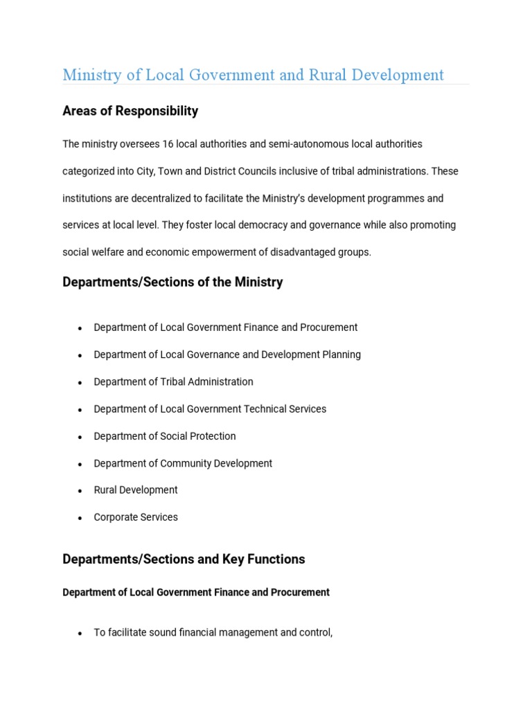 Rural Development PDF Governance Botswana