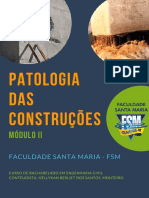 PATOLOGIA DAS CONSTRUÇÕES - MÓDULO II