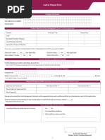 Cash and Cheque Form