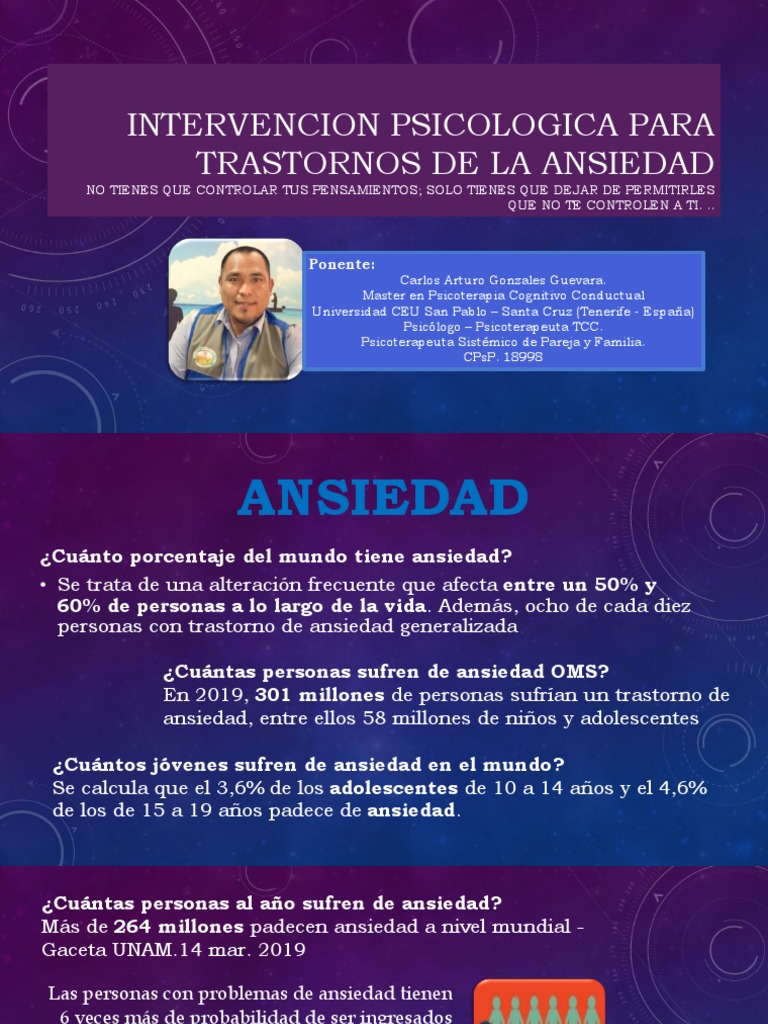 Intervención Psicológica en Ansiedad | PDF | Ansiedad | Las emociones