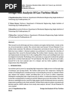 Design and Analysis of Gas Turbine Blade