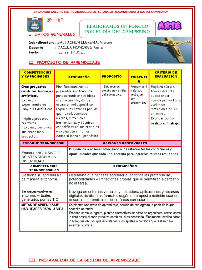 Sesion de Arte 19.06.23699 | PDF | Aprendizaje | Creatividad