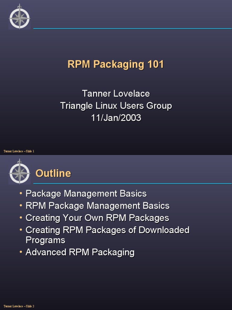 RPM Packaging 101 PDF Software Engineering Software Development