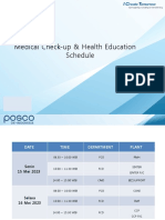 Schedule Medical Check and Health Talk