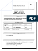 Simple CV Template DOC MS Word File